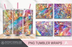 3D Colorful Rainbow Holographic Crystal Tumbler Wrap Product Image 1