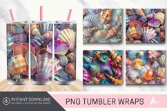 3D Colorful Seashells Tumbler Wrap Product Image 1