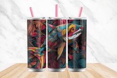 3D Colorful Shark Floral Tumbler Wrap Bundle Product Image 4