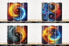 3D Colorful Sun Moon Ying Yang Beautiful Tumbler Bundle Product Image 5