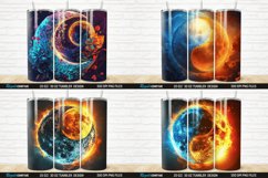 3D Colorful Sun Moon Ying Yang Beautiful Tumbler Bundle Product Image 3
