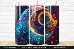 3D Colorful Sun Moon Ying Yang 20/30oz Skinny Tumbler Product Image 1