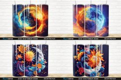 3D Colorful Sun Moon Ying Yang Beautiful Tumbler Bundle Product Image 2