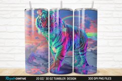 3D Colorful Tiger Rainbows Landscape 20/30oz Skinny Tumbler Product Image 1