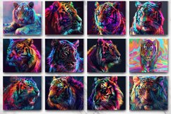 3D Colorful Tiger Tumbler Wrap Bundle Product Image 3