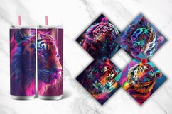 3D Colorful Tiger Tumbler Wrap Bundle Product Image 2
