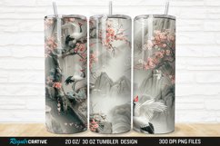 3D Crane Bird 20/30oz Skinny Tumbler Product Image 1