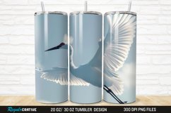 3D Crane Bird 20/30oz Skinny Tumbler Product Image 1