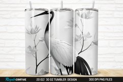 3D Crane Bird 20/30oz Skinny Tumbler Product Image 1