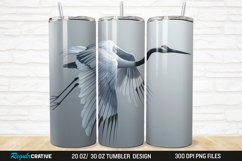 3D Crane Bird 20/30oz Skinny Tumbler Product Image 1