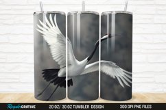 3D Crane Bird 20/30oz Skinny Tumbler Product Image 1