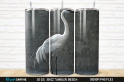 3D Crane Bird 20/30oz Skinny Tumbler Product Image 1