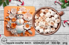 Snowman png, 3d coaster design Product Image 1