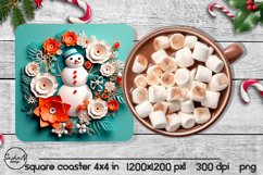 3d snowman coaster design Product Image 1