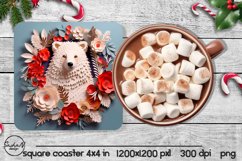 3d polar square coaster design Product Image 1