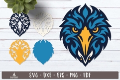 3d Crow Head Layered SVG Tribal Raven face design