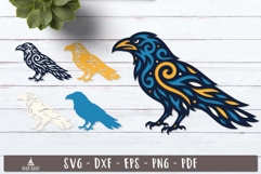 3d Crow Layered SVG Tribal Raven design