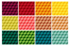 3D cube wall pattern, Skinny tumbler wrap sublimation bundle Product Image 5