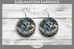 3D Cupid v5 Round Earrings Sublimation Product Image 1