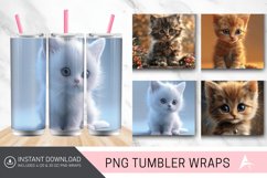 3D Cute Baby Kitten Tumbler Wrap Product Image 1