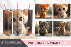 3D Cute Baby Kitten Tumbler Wrap Product Image 1