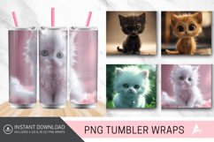 3D Cute Baby Kitten Tumbler Wrap Product Image 1