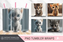 3D Cute Baby Kitten Tumbler Wrap Product Image 1