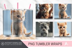 3D Cute Baby Kitten Tumbler Wrap Product Image 1