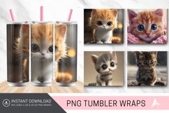 3D Cute Baby Kitten Tumbler Wrap Product Image 1