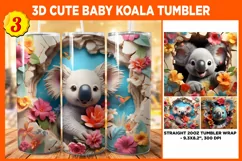 3D Cute Baby Koala Floral 20oz Skinny Tumbler Sublimation, 3D Baby Koala Crack Holo, Skinny Tumbler, Baby Koala Floral Tumbler, Baby Koala 20oz Sublimation Bundle, Baby Koala Floral Sublimation Wraps, Sublimation Bundle, Instant Download, Koala Tumbler PN