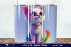 3D Cute Cat Tumbler Wrap Product Image 1