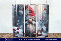 3D Cute Christmas Gnome Tumbler Wrap Product Image 1