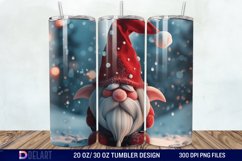 3D Cute Christmas Gnome Tumbler Wrap Product Image 1