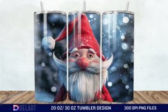 3D Cute Christmas Gnome Tumbler Wrap Product Image 1