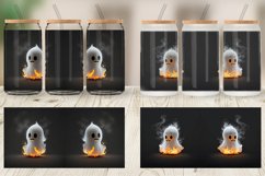 3D Cute Ghost Burn Glass Can Wraps Product Image 4