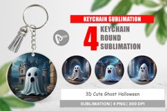 Keychain 3D Cute Ghost Halloween Product Image 1