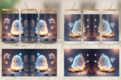 3D Cute Ghost Halloween Glass Can Wraps Product Image 4