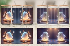 3D Cute Ghost Halloween Glass Can Wraps Product Image 5