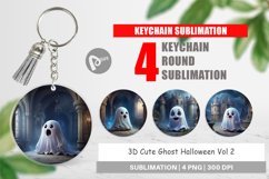 Keychain 3D Cute Ghost Halloween Product Image 1