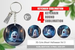 Keychain 3D Cute Ghost Halloween Product Image 1