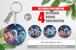 Keychain 3D Cute Ghost Product Image 1
