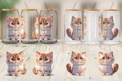 3D Cute Little Cat Glass Can Wraps Product Image 3