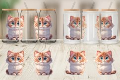 3D Cute Little Cat Glass Can Wraps Product Image 4