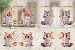3D Cute Little Cat Glass Can Wraps Product Image 6