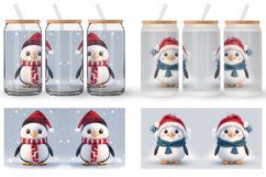 3D Cute Penguin Christmas Glass Can Wraps Product Image 2