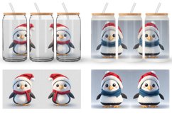 3D Cute Penguin Christmas Glass Can Wraps Product Image 5