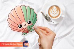 3D Cute Sea Shell Sticker, Nautical Wall Art, Seashell Craft Product Image 1