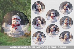 3D Cute Snowman Wind Spinner | Sublimation Spinner Design Product Image 1