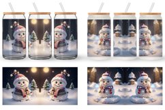 3D Cute Snowman Glass Can Wraps Product Image 2