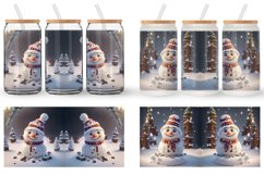 3D Cute Snowman Glass Can Wraps Product Image 3